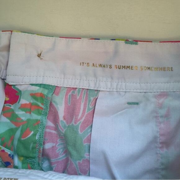 Lilly Pulitzer The Callahan Short Casa Banana Print 100% Cotton Floral Colorful - Picture 11 of 14